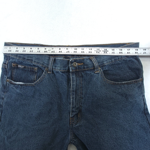Solo Mens Jeans Straight Leg Size 38x32 (38x30) - Picture 7 of 9